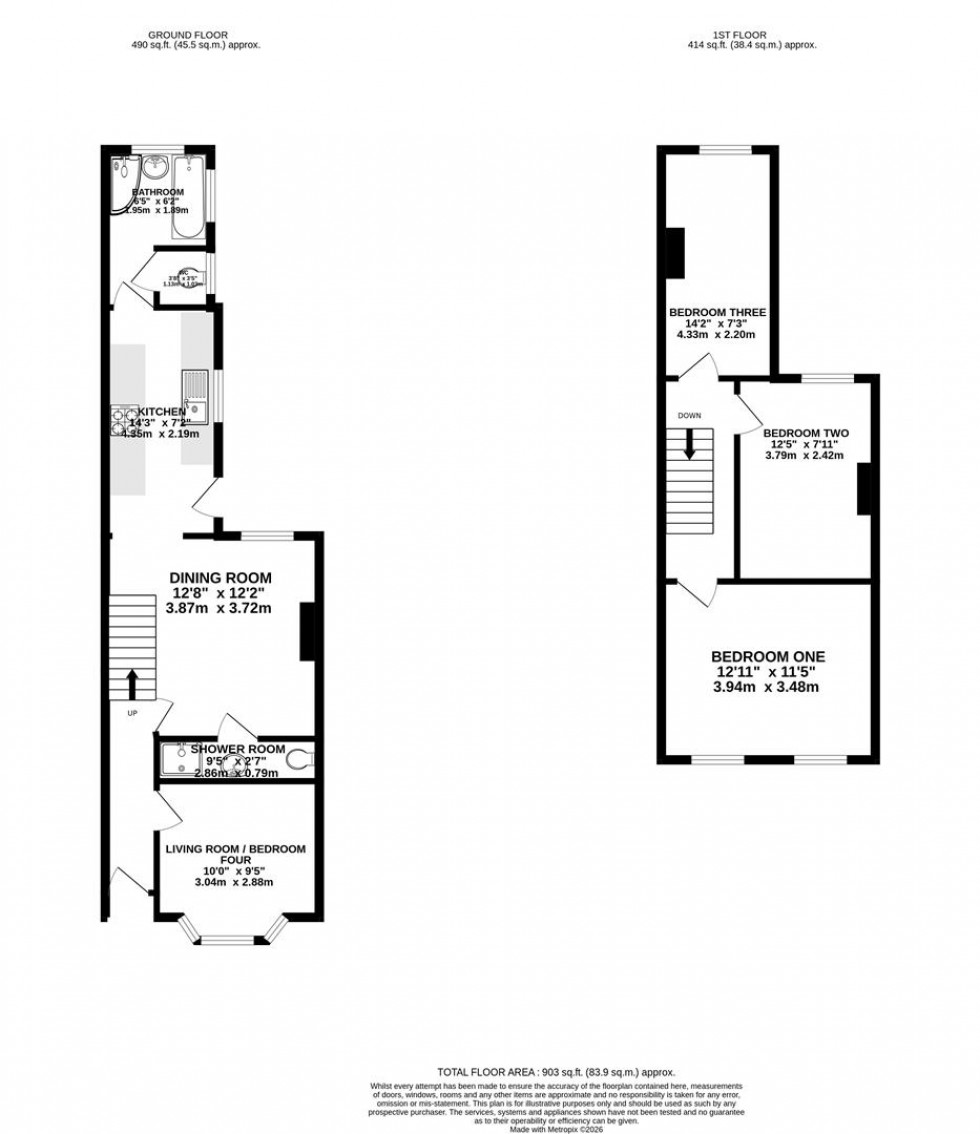 Floorplan for Wilton Road, Reading, Berkshire