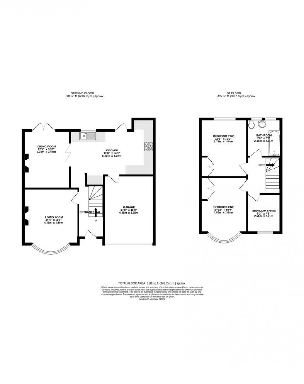 Floorplan for Sheridan Avenue, Caversham, Reading