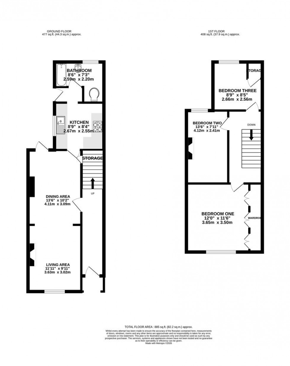 Floorplan for Oxford Street, Caversham, Reading