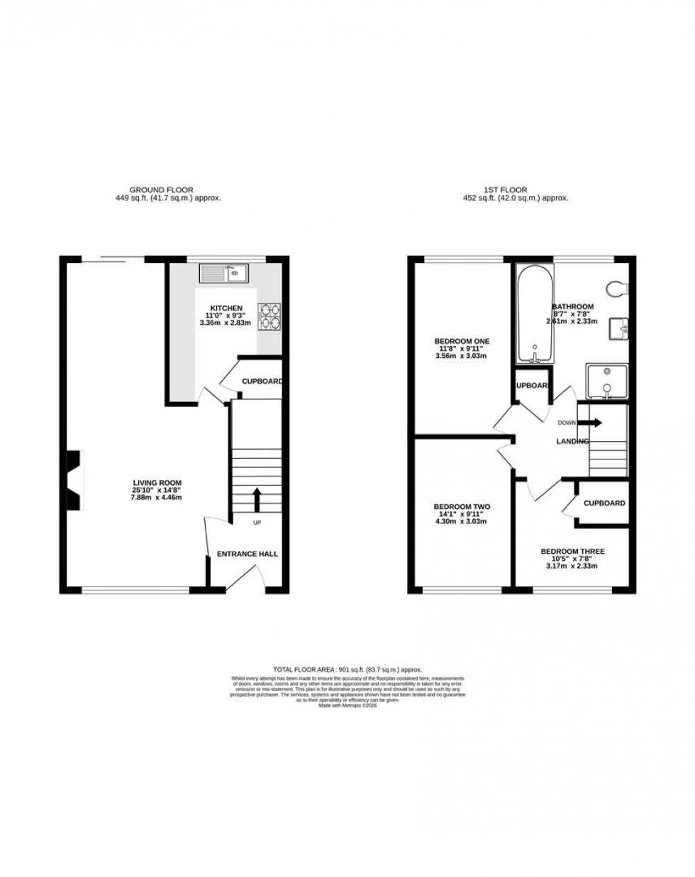 Floorplan for Eccles Close, Caversham, Reading