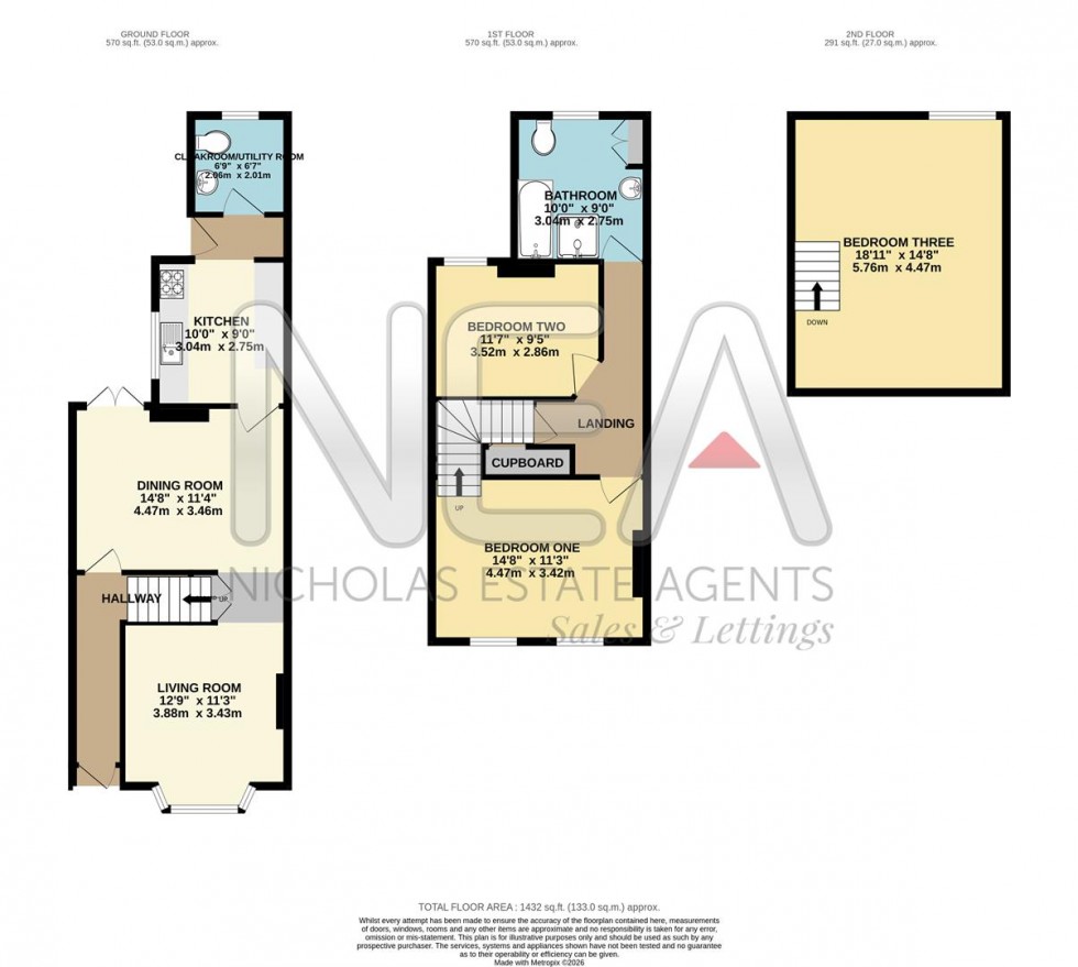 Floorplan for Hemdean Road, Caversham, Reading