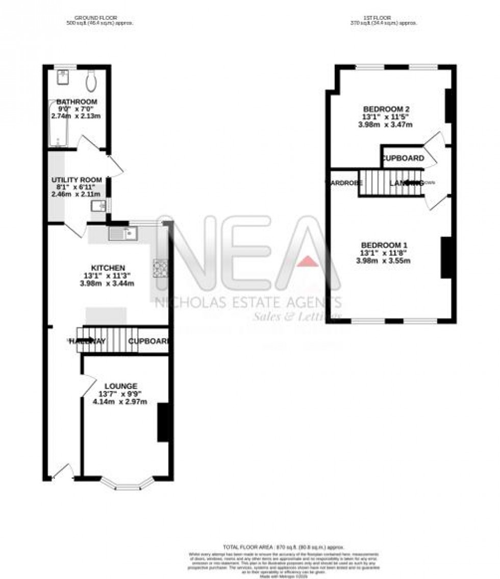 Floorplan for Salisbury Road, Reading