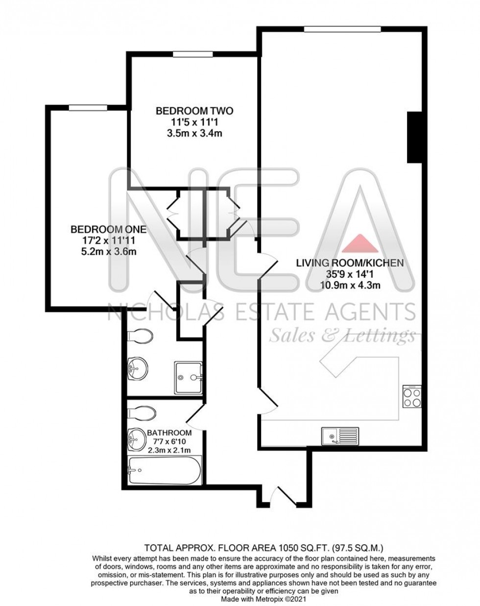 Floorplan for Treetops, Caversham, Reading